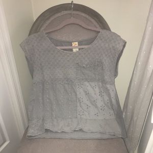 Anthropologie gray t shirt